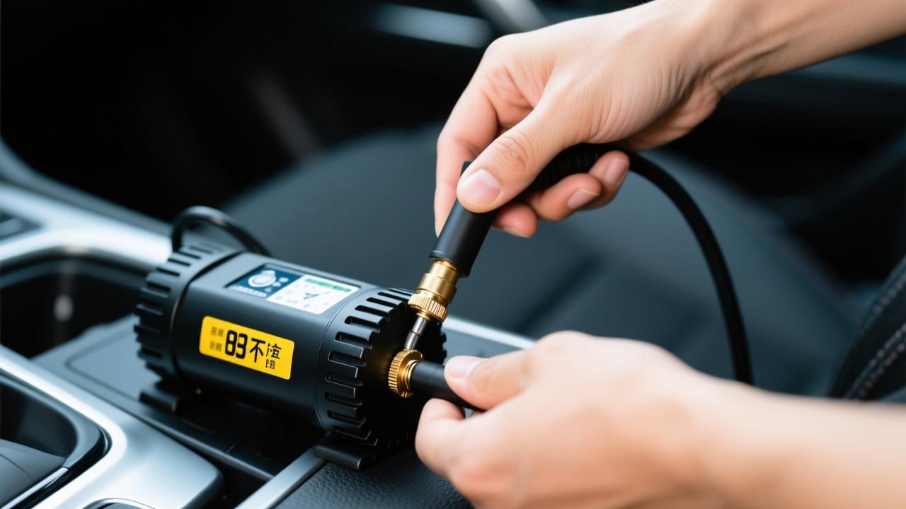 车载充气泵怎么用？手把手教你安全、精准、不伤泵的全流程操作（含预检/定压/散热/接头匹配等避坑细节）  第3张