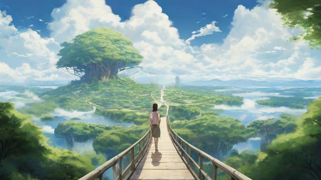 站在桥上看风景：感受自然与艺术的和谐之美