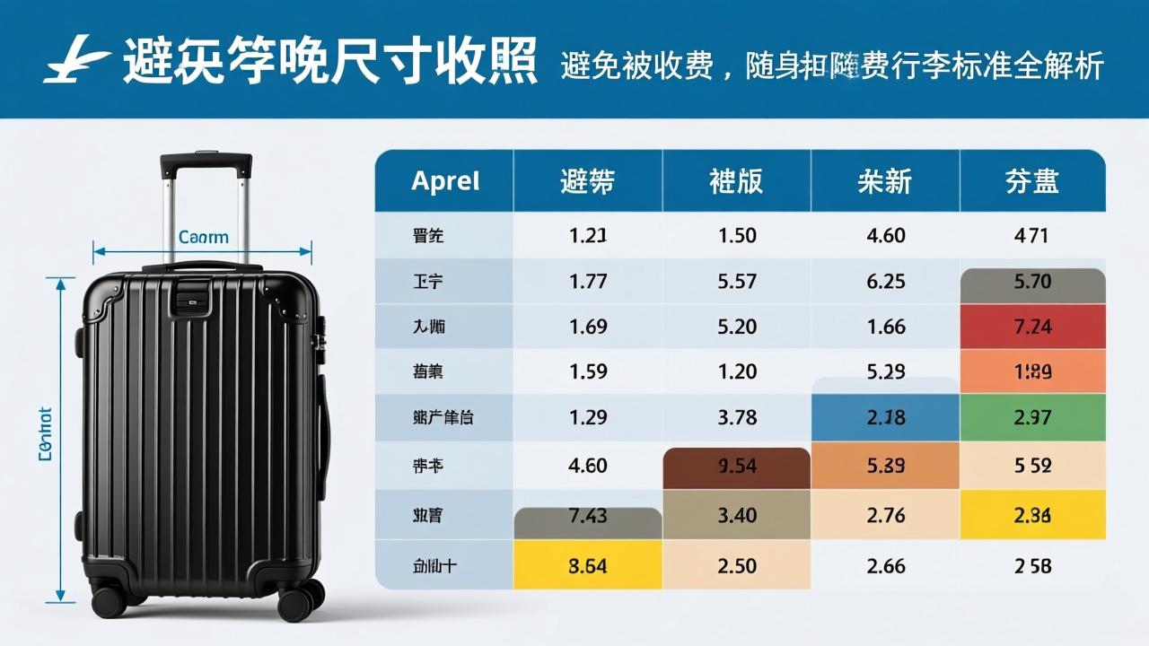 登机行李箱尺寸对照表：避免被收费的随身行李标准全解析