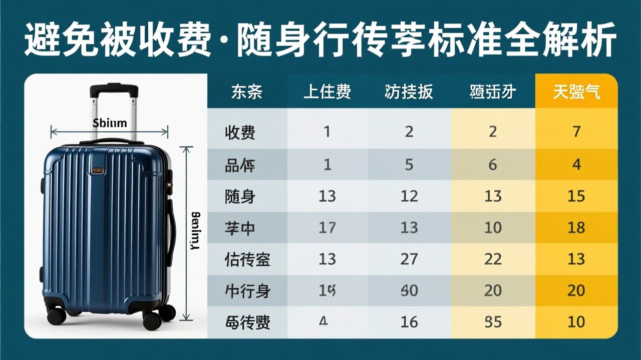 登机行李箱尺寸对照表：避免被收费的随身行李标准全解析  第2张