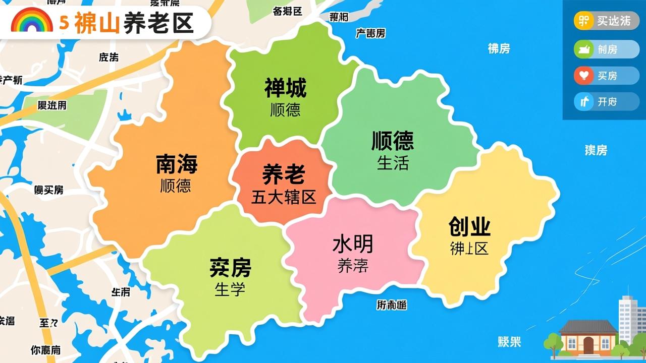 佛山几个区详细对比：禅城南海顺德三水高明五大辖区生活、买房、创业、养老怎么选？