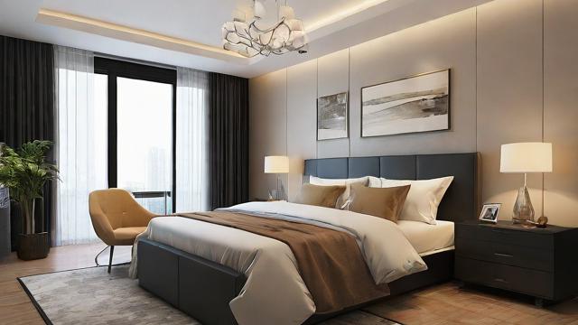 家装设计效果图现代风格 bedroom布局提升舒适度
