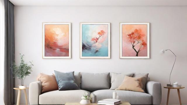 沙发背景墙装饰画搭配技巧,打造完美家居艺术感 第2张 沙发背景墙装饰画搭配技巧,打造完美家居艺术感 第2张