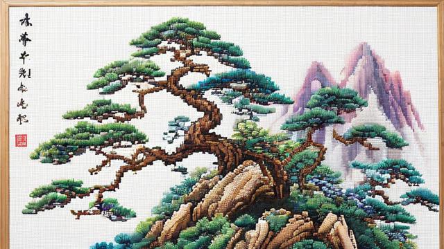 迎客松十字绣的文化意义与刺绣技巧全解析 第4张 迎客松十字绣的文化意义与刺绣技巧全解析 第4张