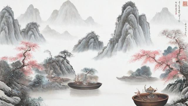 聚宝盆山水画的风水布局与挑选保养全攻略 第3张 聚宝盆山水画的风水布局与挑选保养全攻略 第3张