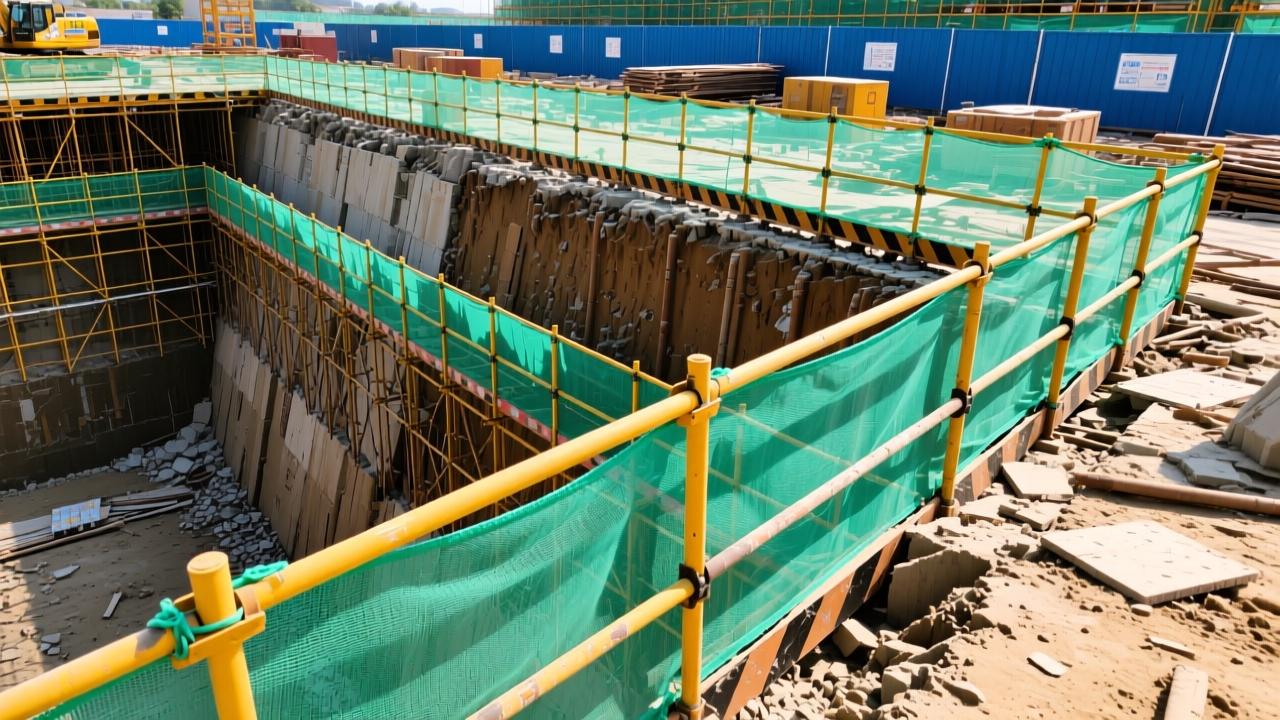 基坑临边防护怎么做才安全？1.2米栏杆+防护网全解析，避免工地坠落事故  第4张