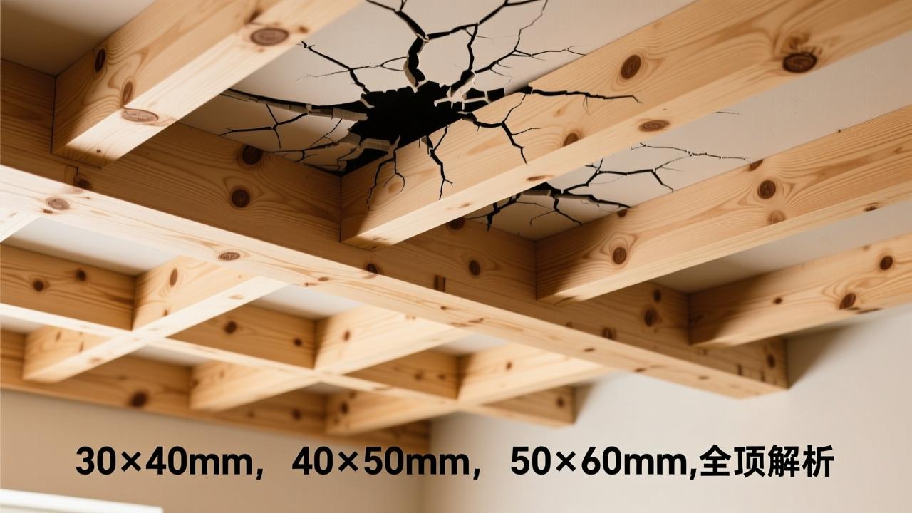 木龙骨规格怎么选?30×40mm、40×50mm、50×60mm全解析,避免吊顶开裂变形 第2张 木龙骨规格怎么选?30×40mm、40×50mm、50×60mm全解析,避免吊顶开裂变形 第2张