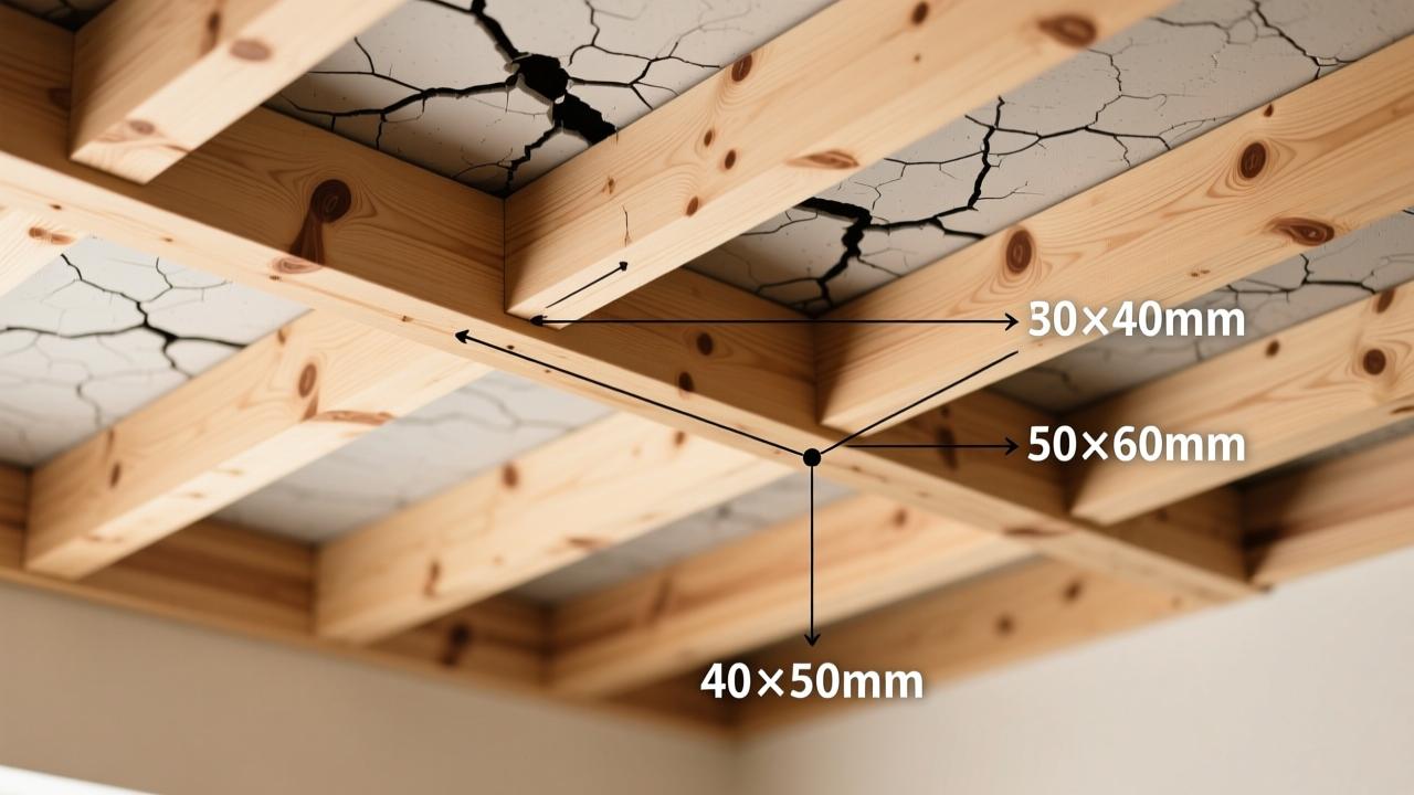 木龙骨规格怎么选?30×40mm、40×50mm、50×60mm全解析,避免吊顶开裂变形 第4张 木龙骨规格怎么选?30×40mm、40×50mm、50×60mm全解析,避免吊顶开裂变形 第4张