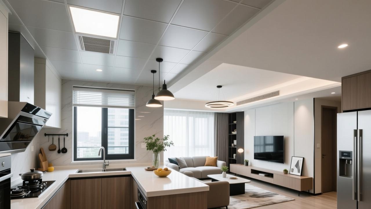 铝扣板吊顶效果图欣赏:从厨房到客厅,现代家居的实用与美学升级 第2张 铝扣板吊顶效果图欣赏:从厨房到客厅,现代家居的实用与美学升级 第2张