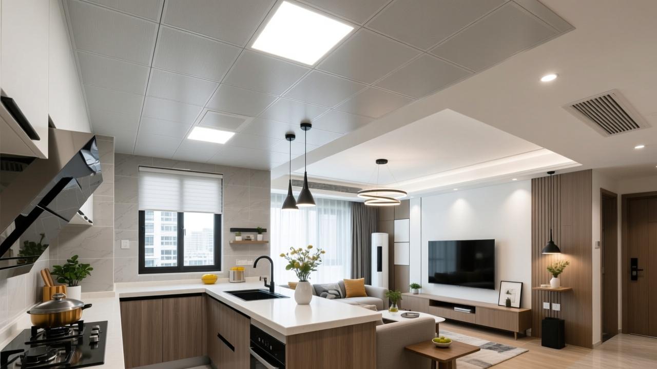 铝扣板吊顶效果图欣赏:从厨房到客厅,现代家居的实用与美学升级 第3张 铝扣板吊顶效果图欣赏:从厨房到客厅,现代家居的实用与美学升级 第3张