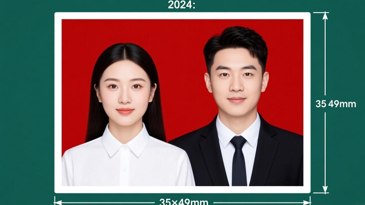 结婚登记照尺寸2024最新标准：35×49mm红底双人照避坑指南  第2张