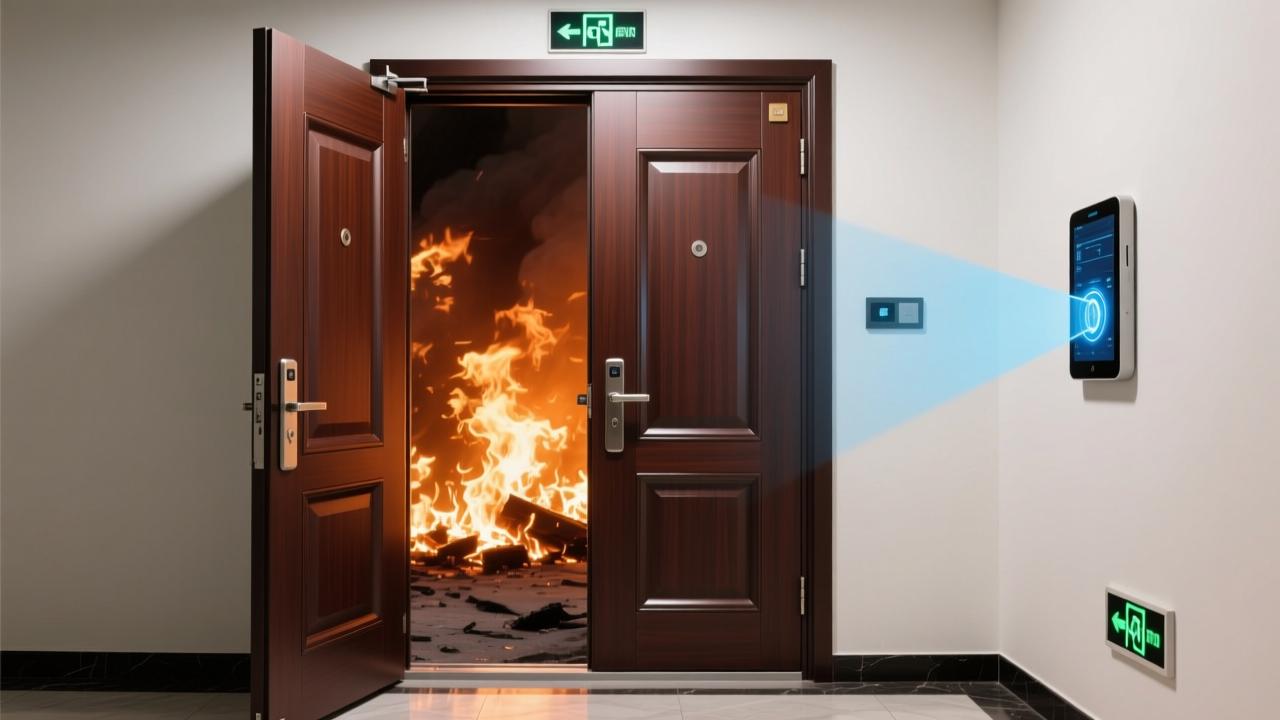 常开式防火门：平时敞开方便通行，火灾时自动关闭的智能生命防线  第2张