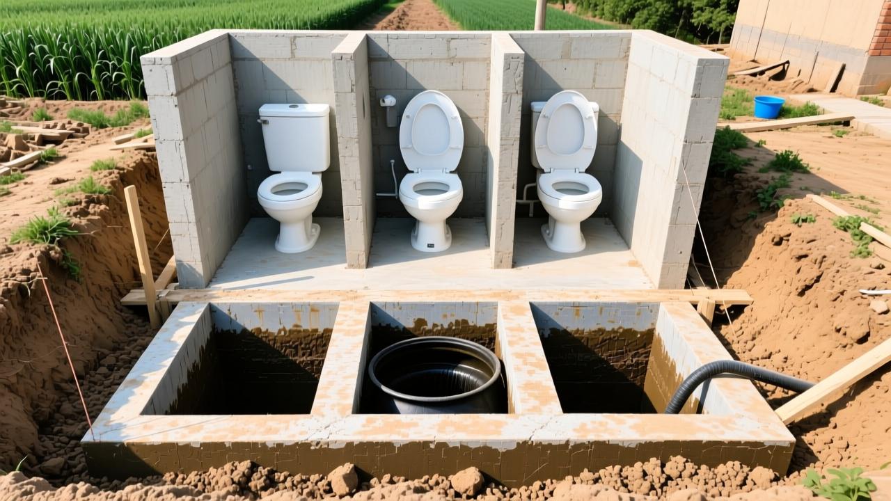 农村厕所化粪池怎么建才靠谱？三格设计+防渗施工+长效管理全解析  第4张