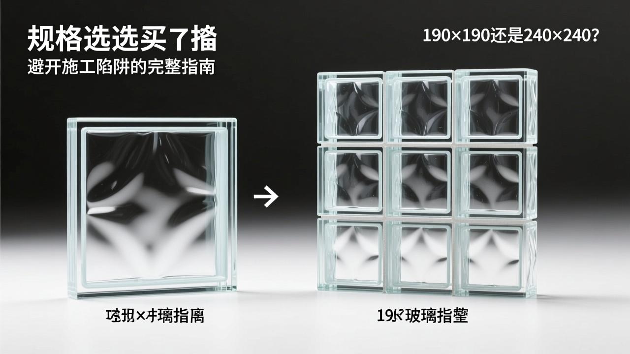 玻璃砖规格怎么选？190×190还是240×240？避开施工陷阱的完整指南  第3张