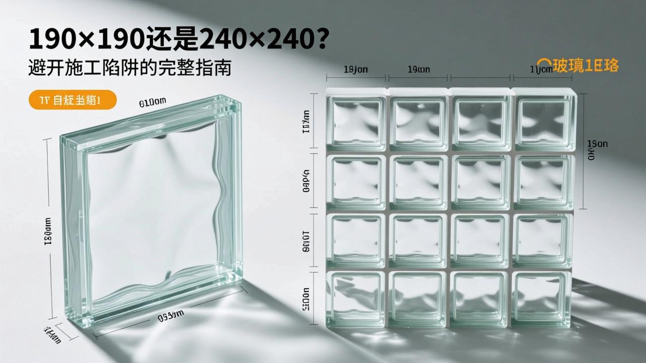 玻璃砖规格怎么选？190×190还是240×240？避开施工陷阱的完整指南  第4张
