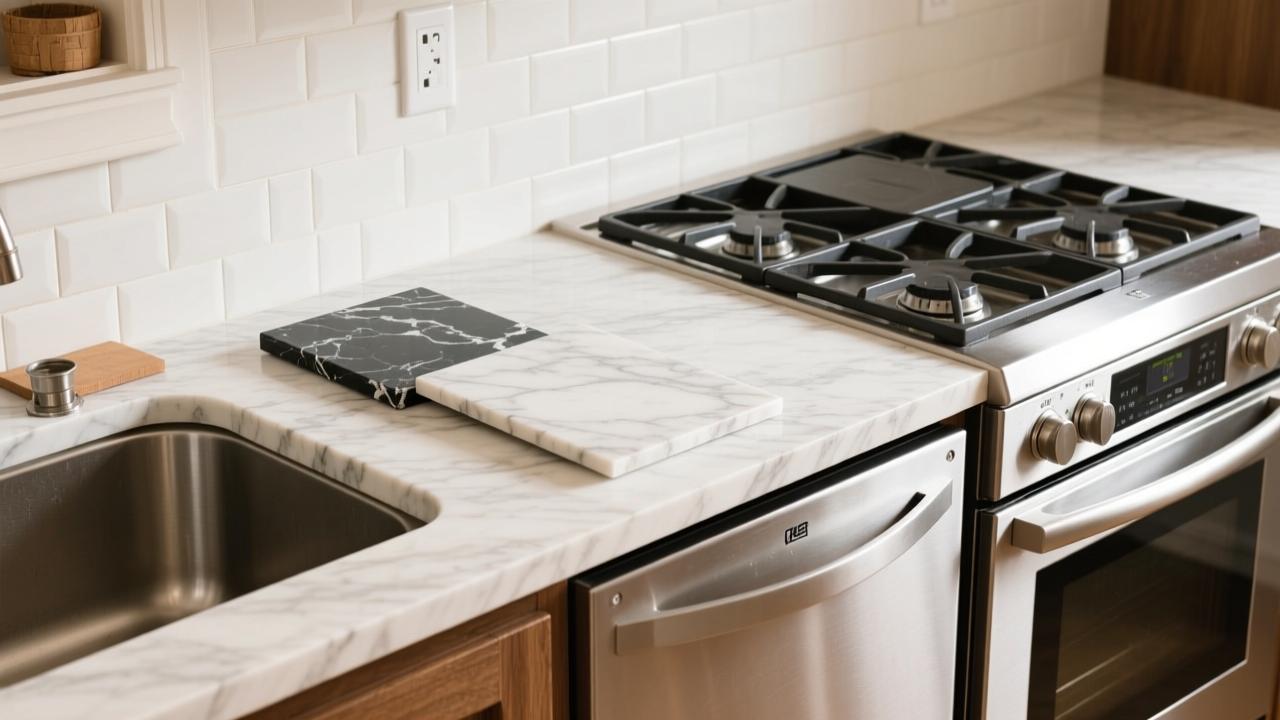 厨房台面更换怎么选材料不踩坑?石英石、大理石、不锈钢优缺点全解析 第3张 厨房台面更换怎么选材料不踩坑?石英石、大理石、不锈钢优缺点全解析 第3张