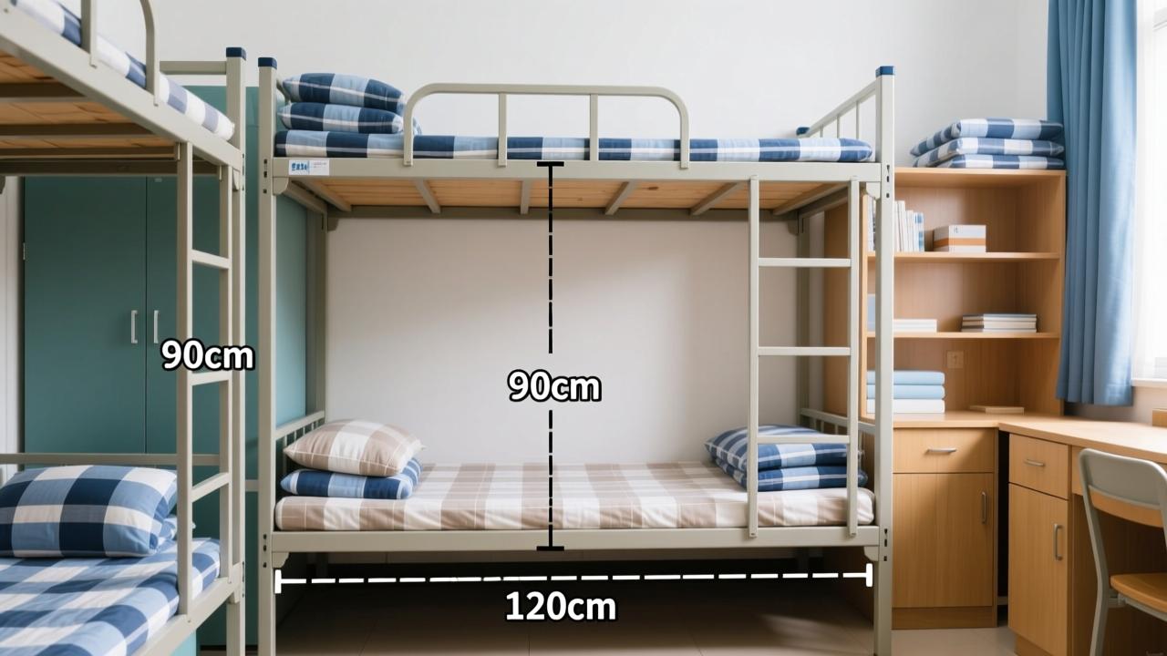 学生宿舍床尺寸全解析:90cm还是120cm?提前了解避免买错床品