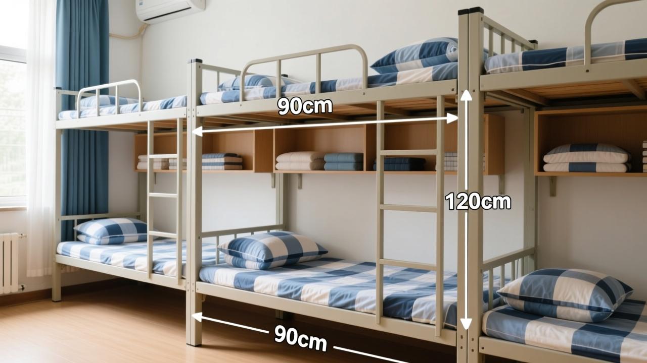 学生宿舍床尺寸全解析:90cm还是120cm?提前了解避免买错床品 第3张 学生宿舍床尺寸全解析:90cm还是120cm?提前了解避免买错床品 第3张