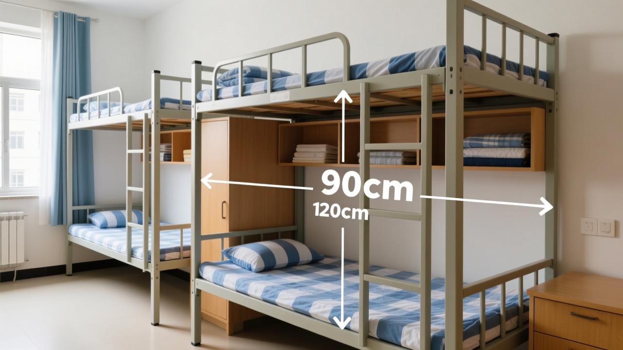 学生宿舍床尺寸全解析:90cm还是120cm?提前了解避免买错床品 第4张 学生宿舍床尺寸全解析:90cm还是120cm?提前了解避免买错床品 第4张