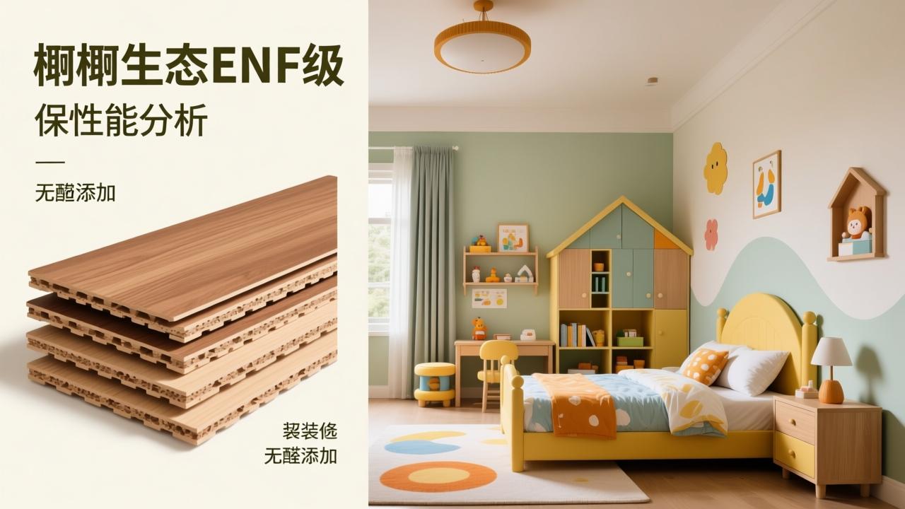 大王椰生态板ENF级环保性能解析：儿童房装修首选无醛添加板材