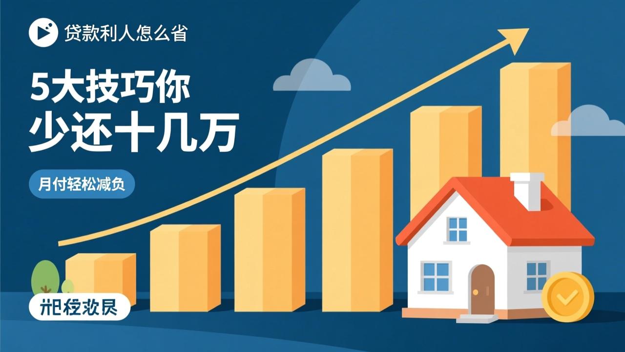 购房贷款利息怎么省？5大技巧帮你少还十几万，月供轻松减负