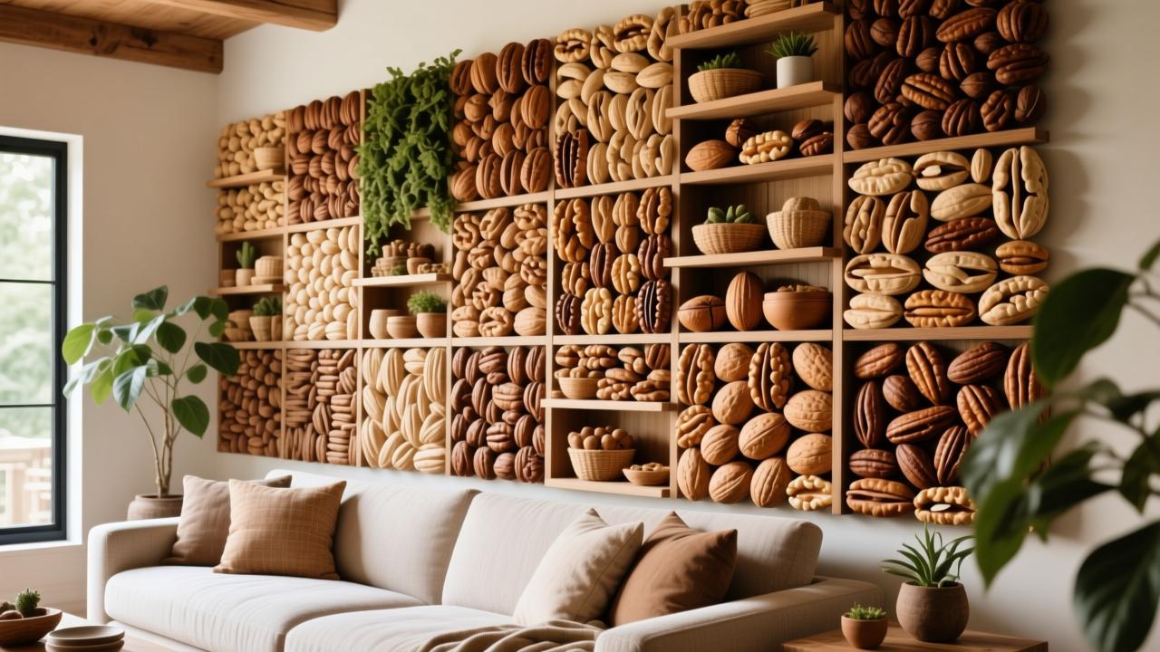 坚果墙图片灵感大全：打造自然质感家居的高清图鉴与DIY设计指南