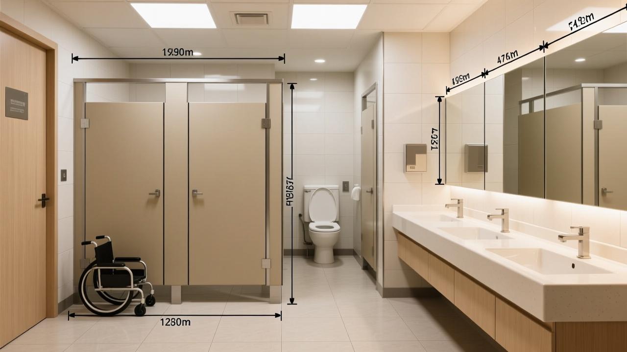 公共卫生间尺寸设计全解析：无障碍厕位、洗手台与通道标准尺寸一文掌握