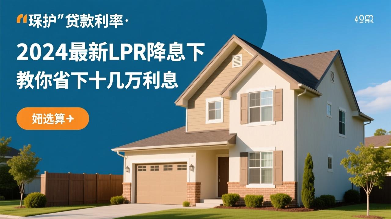 房屋抵押贷款利率怎么选最划算？2024最新LPR降息下，教你省下十几万利息