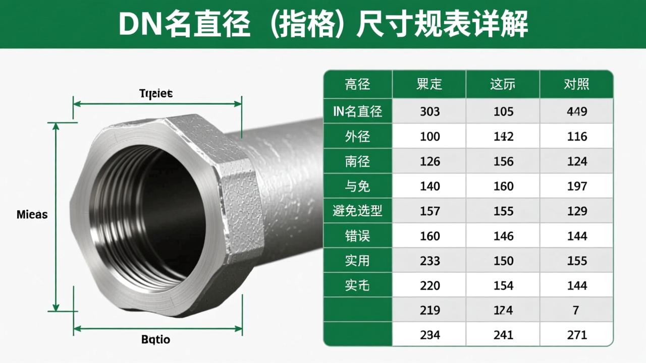 管道尺寸规格表详解：DN公称直径与外径对照，避免选型错误的实用指南  第2张