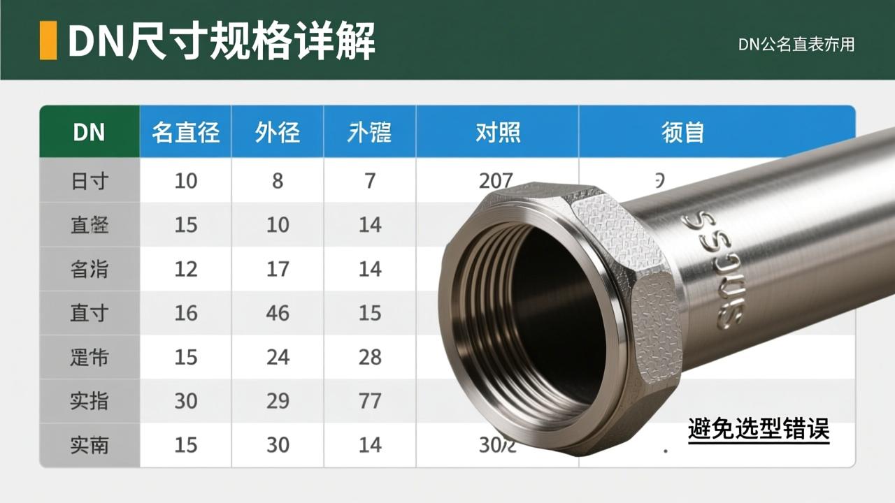 管道尺寸规格表详解：DN公称直径与外径对照，避免选型错误的实用指南  第3张