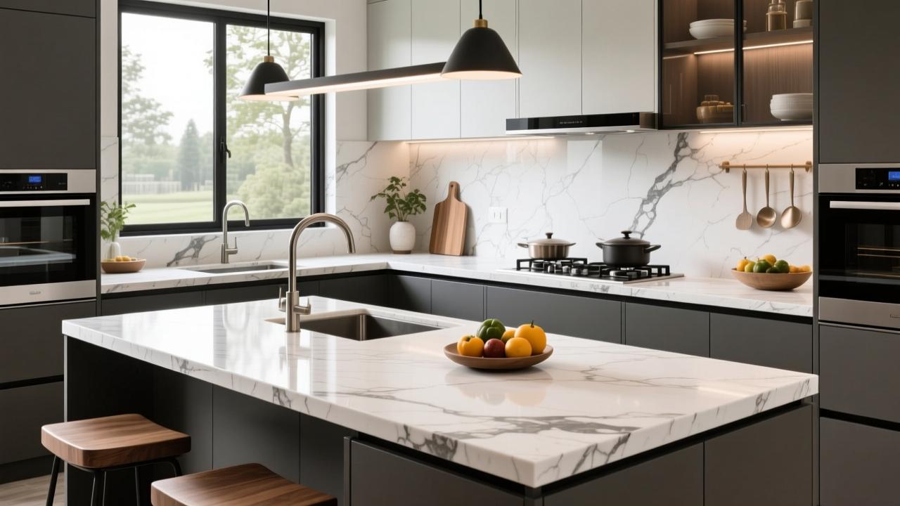 中讯石英石值得买吗？高端质感+耐用性能，打造理想厨房台面首选