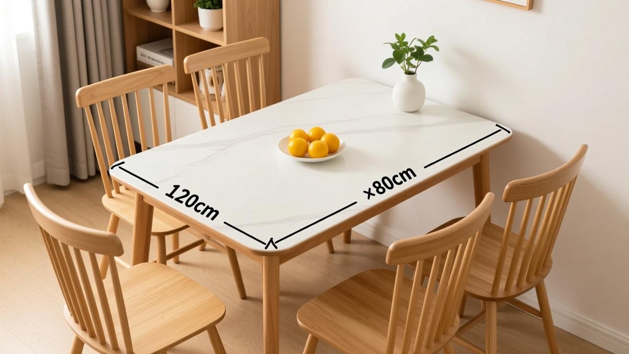 四人餐桌尺寸怎么选？120cm×80cm是标准，但小户型这样做更实用  第2张