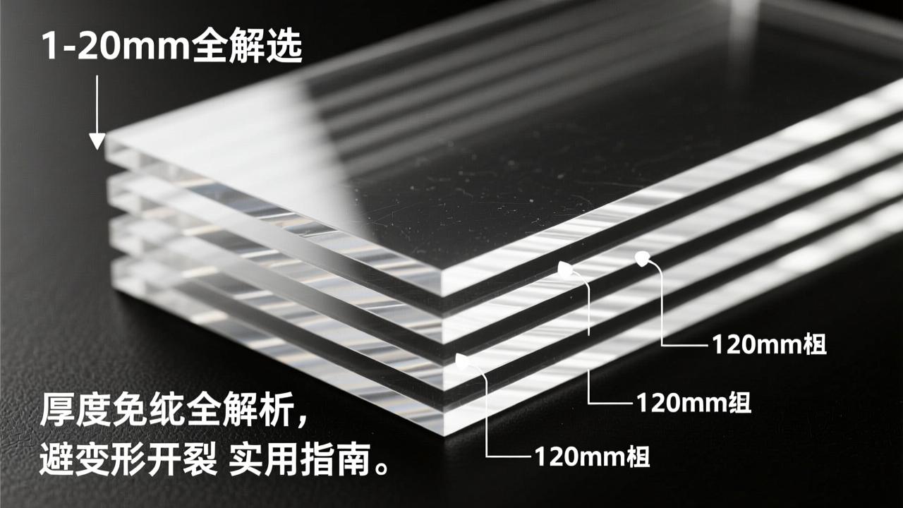亚克力板厚度怎么选？1-20mm全解析，避免变形开裂的实用指南  第4张