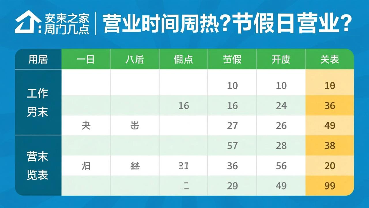 居然之家营业时间一览表：工作日周末几点开门关门？节假日营业吗？