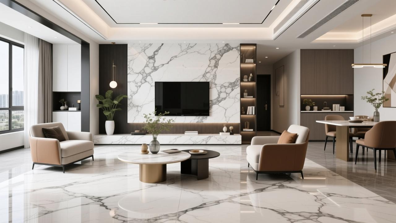 仿大理石地砖装修全攻略：高颜值又实用，轻松打造高级感家居
