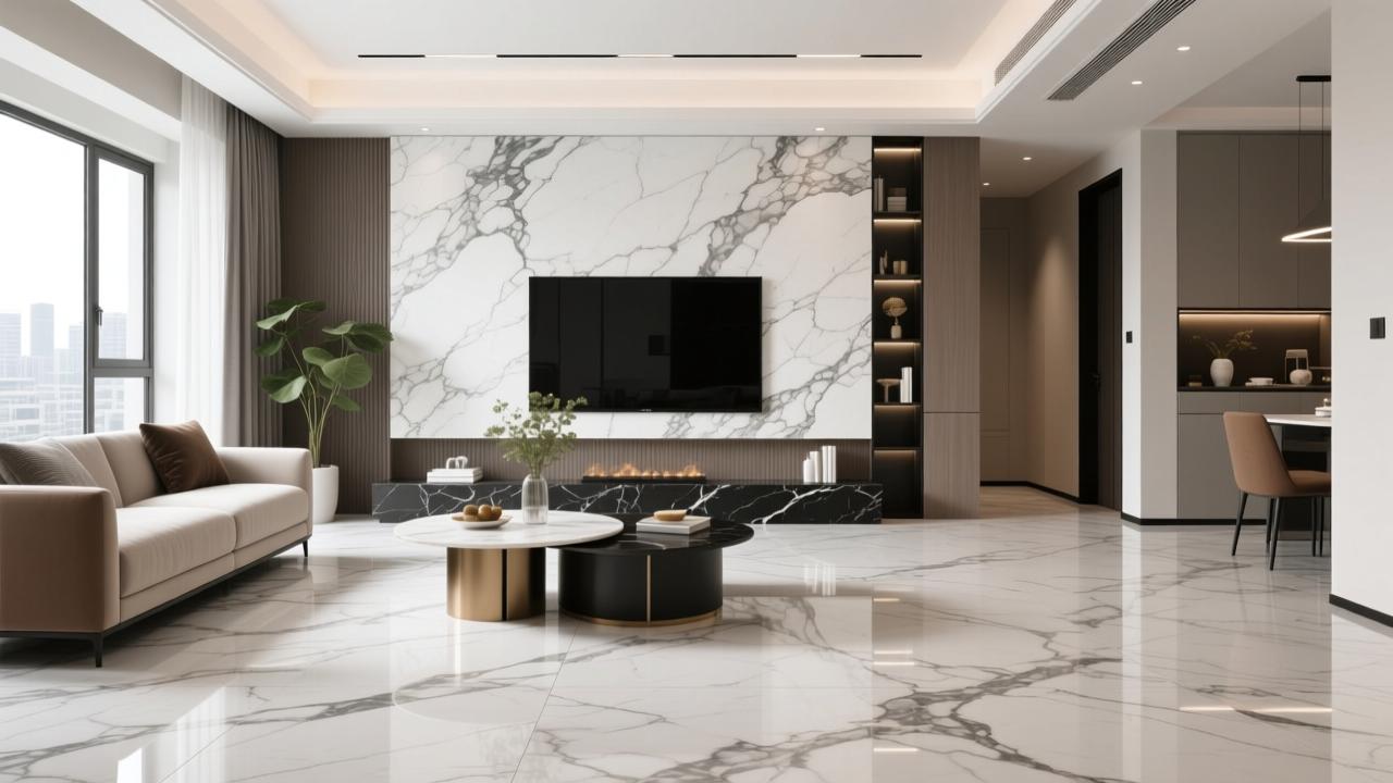 仿大理石地砖装修全攻略：高颜值又实用，轻松打造高级感家居  第3张