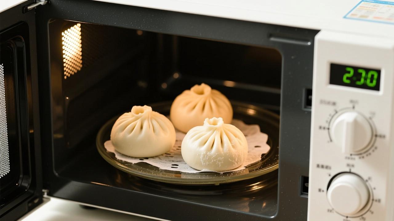 微波炉热包子怎么不干？3个技巧让冷冻包子像刚蒸的一样软乎  第1张