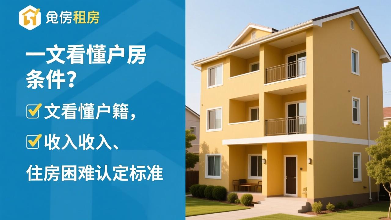 申请公租房的条件有哪些？一文看懂户籍、收入、住房困难认定标准