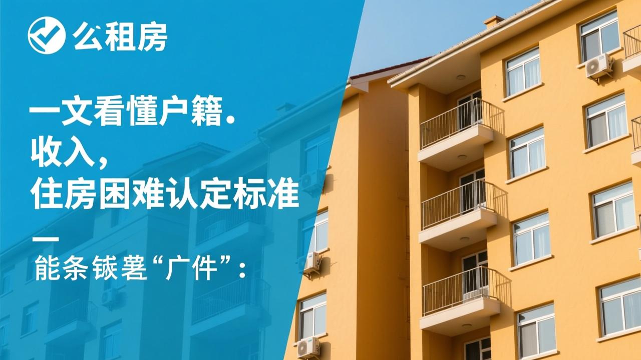 申请公租房的条件有哪些？一文看懂户籍、收入、住房困难认定标准  第4张
