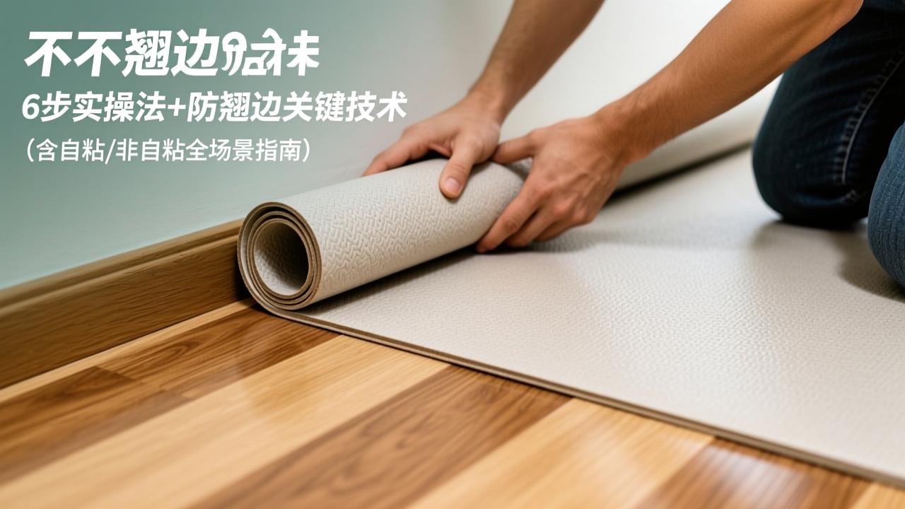 地板革怎么铺不翘边？6步实操法+防翘边关键技术（含自粘/非自粘全场景指南）  第2张