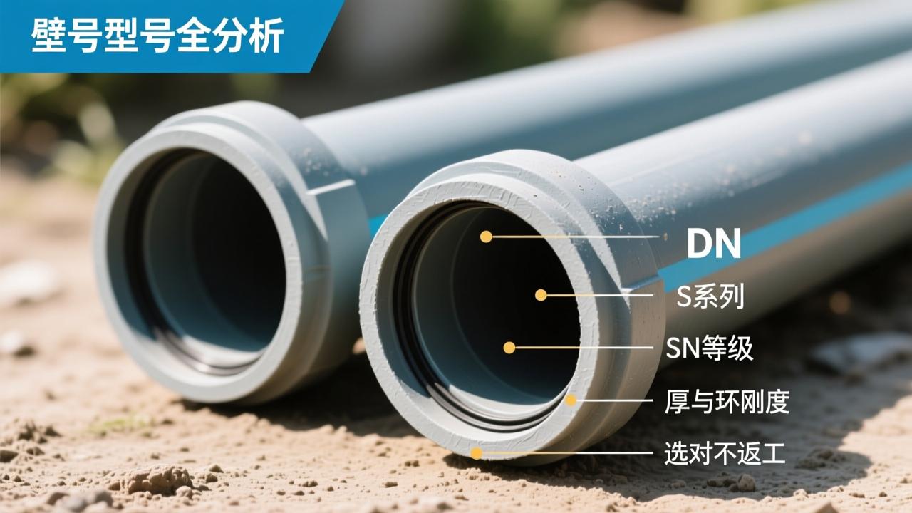 排水管规格型号全解析：DN、S系列、SN等级、壁厚与环刚度如何选对不返工