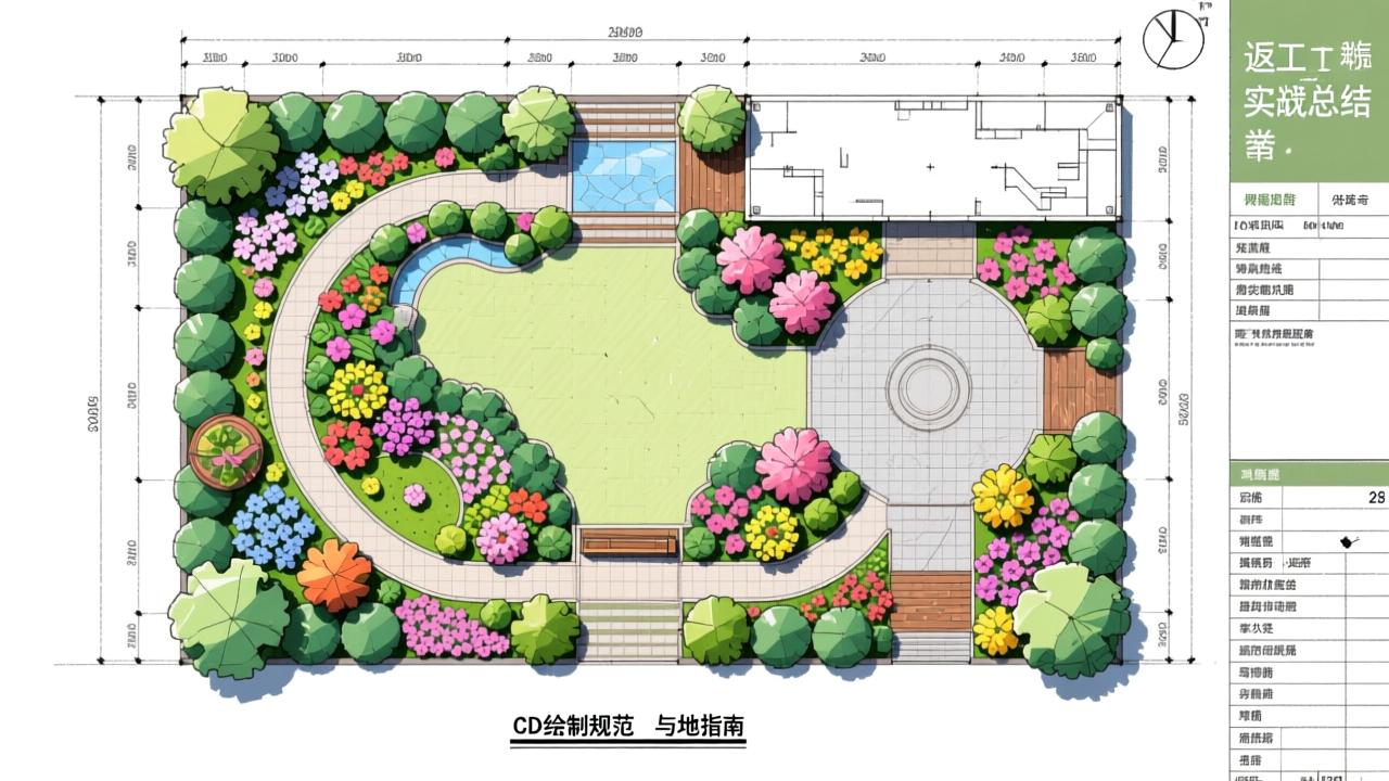 花境平面图怎么画才不返工？景观设计师十年实战总结的CAD绘制规范与落地避坑指南  第3张