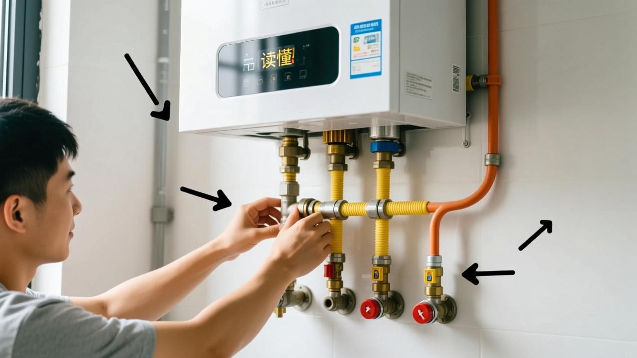 燃气热水器安装图详解：手把手教你读懂符号、定位、规范与避坑要点（含现场实操图解）  第2张
