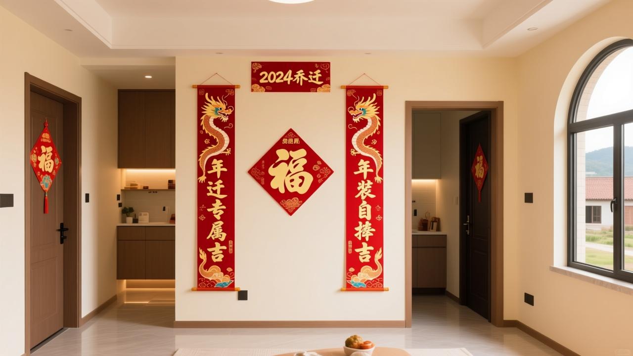 新房对联大全｜2024龙年乔迁/婚房/农村自建房/精装房专属对联推荐（含横批+贴法+五行择吉）  第2张