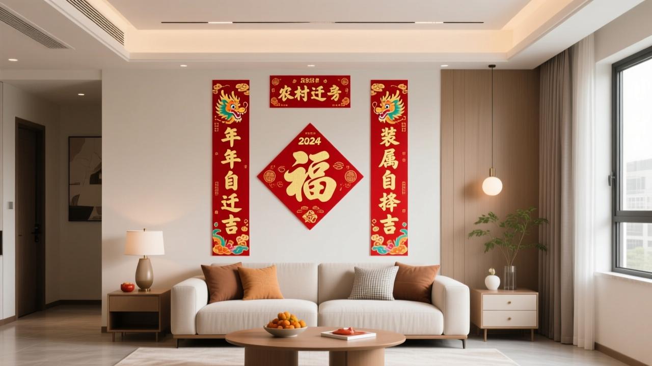 新房对联大全｜2024龙年乔迁/婚房/农村自建房/精装房专属对联推荐（含横批+贴法+五行择吉）  第3张