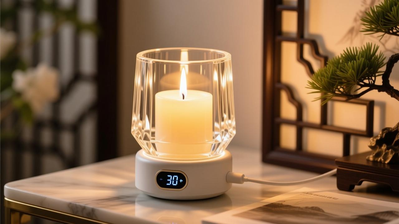 水晶蜡烛灯选购指南：USB充电无火安全设计+北欧/轻奢/新中式搭配+30小时续航调光技巧