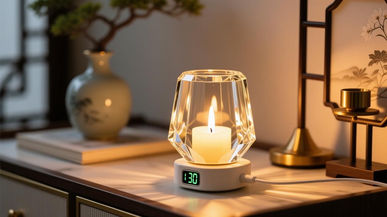 水晶蜡烛灯选购指南：USB充电无火安全设计+北欧/轻奢/新中式搭配+30小时续航调光技巧  第2张