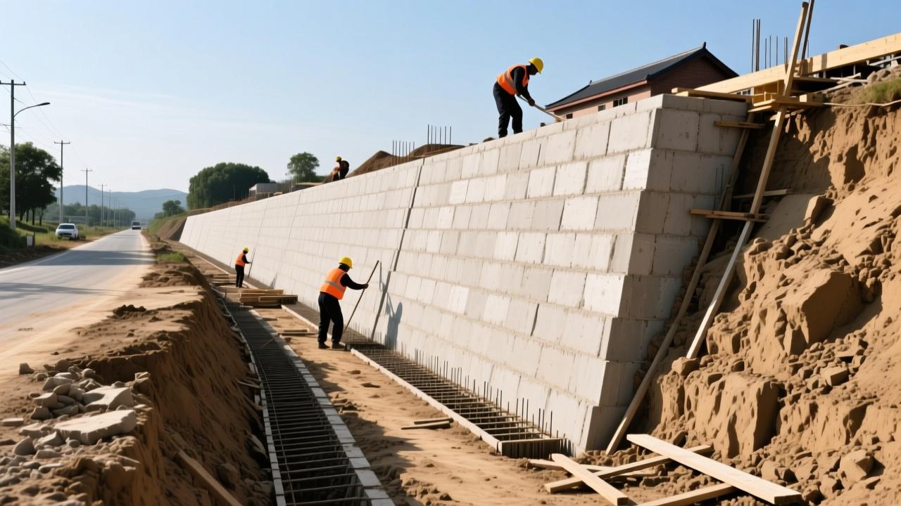 扶壁式挡土墙设计施工全解析：高墙·窄场地·软地基的最优解  第2张