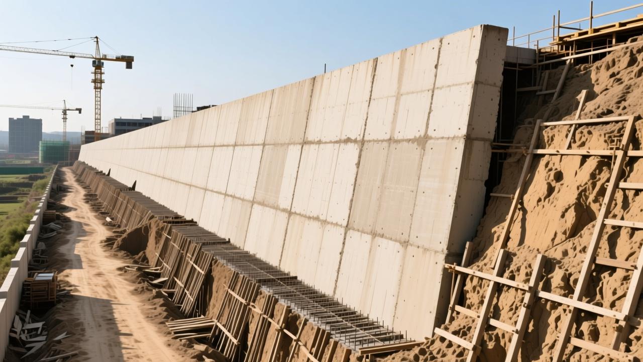 扶壁式挡土墙设计施工全解析：高墙·窄场地·软地基的最优解  第3张