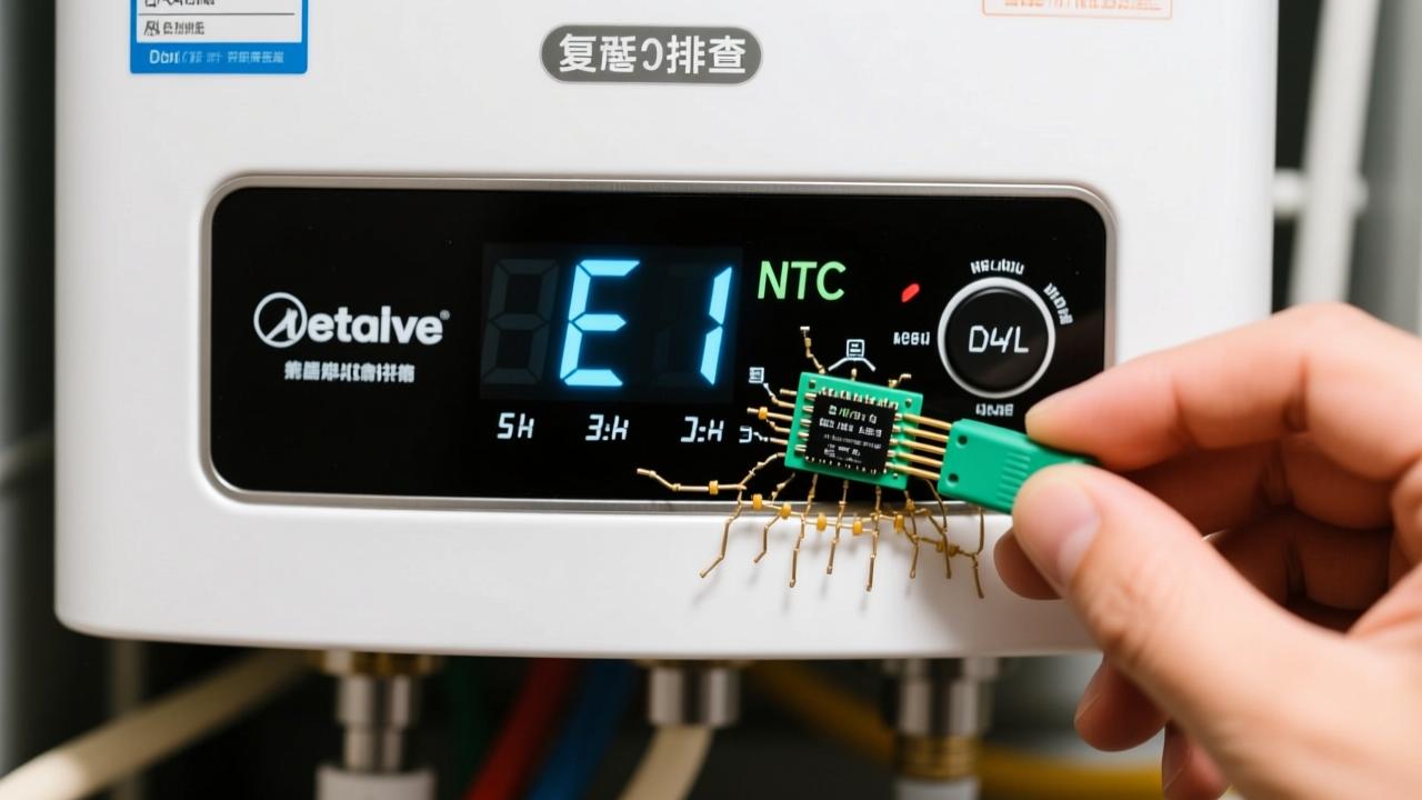 美的热水器显示E1怎么办？NTC传感器故障排查与复位实操指南